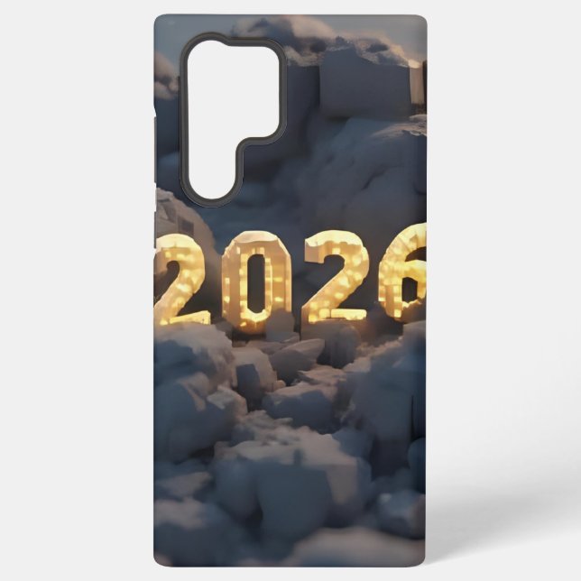  3D Number Design for New Year 2026 Samsung Galaxy S22 Ultra Case (Back)