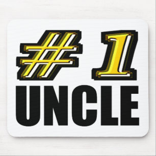 3D Number One Uncle Mouse Pad