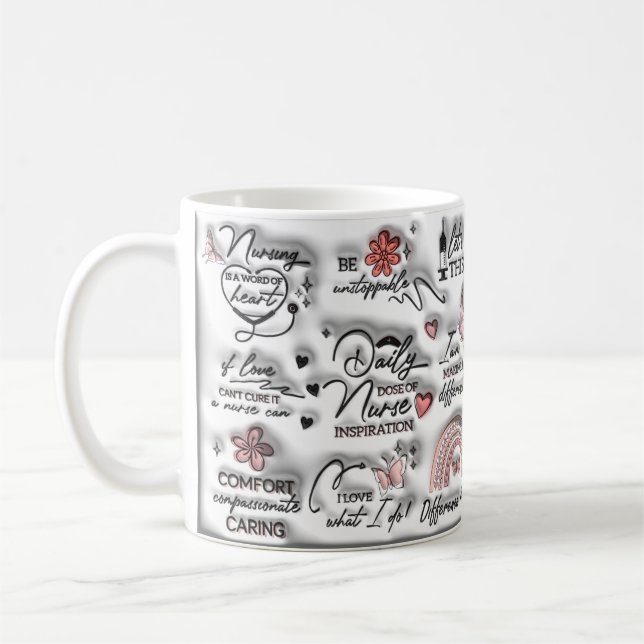 3D Nurse Positive Affirmation Inflated Mug Wrap (Left)