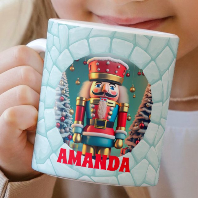 3D Nutcracker Christmas Custom Kids Hot Chocolate Coffee Mug (Creator Uploaded)