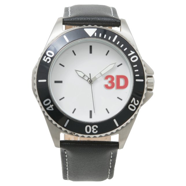 3D O'Clock 2-Rd. Watch (Front)