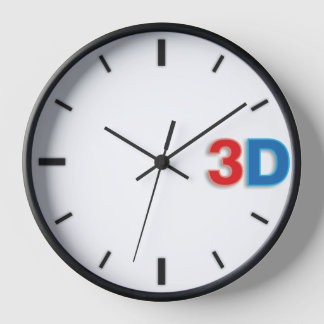 3D O'Clock 2-RdBl. Clock