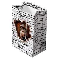 3D Orangutan Wall Break Art – Realistic Safari
