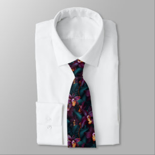 3d orchid in vibrant colours  tie