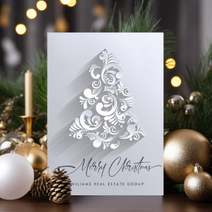 3D Ornament Christmas Tree Corporate Greeting Holiday Card