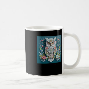 3d Owl #10 Sticker Coffee Mug