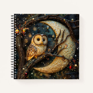 3D Owl Spiral Note/Sketchbook Notebook