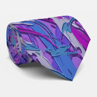 3D Paint Brush Tie Purple