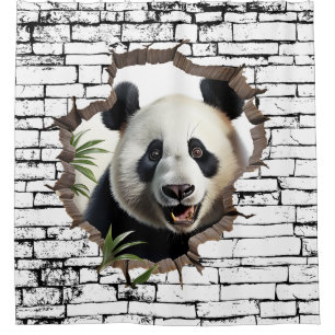 3D Panda Wall Break Art – Realistic Safari