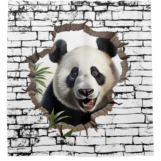 3D Panda Wall Break Art – Realistic Safari (Front)