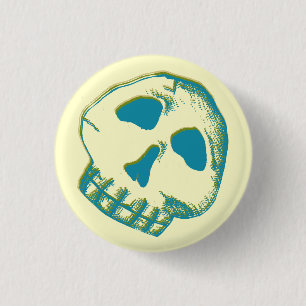 3D Paper Skull button