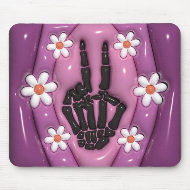 3D Peace and Love Mouse Pad (Front)