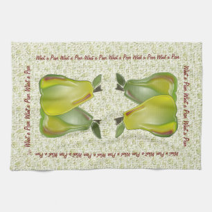 3D Pears (water specks) Kitchen Towel