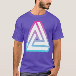 3D Penrose Impossible Triangle T-Shirt