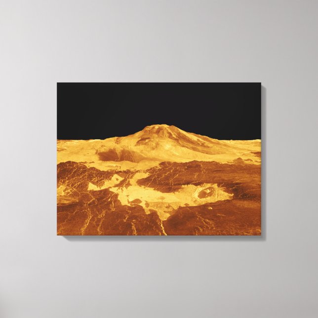 3D Perspective View of Maat Mons on Venus Canvas Print (Front)