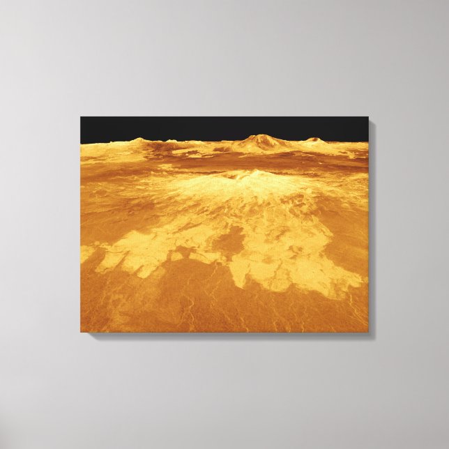 3D Perspective View of Sapas Mons on Venus Canvas Print (Front)