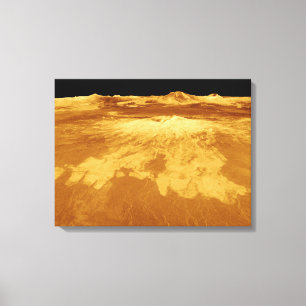 3D Perspective View of Sapas Mons on Venus Canvas Print