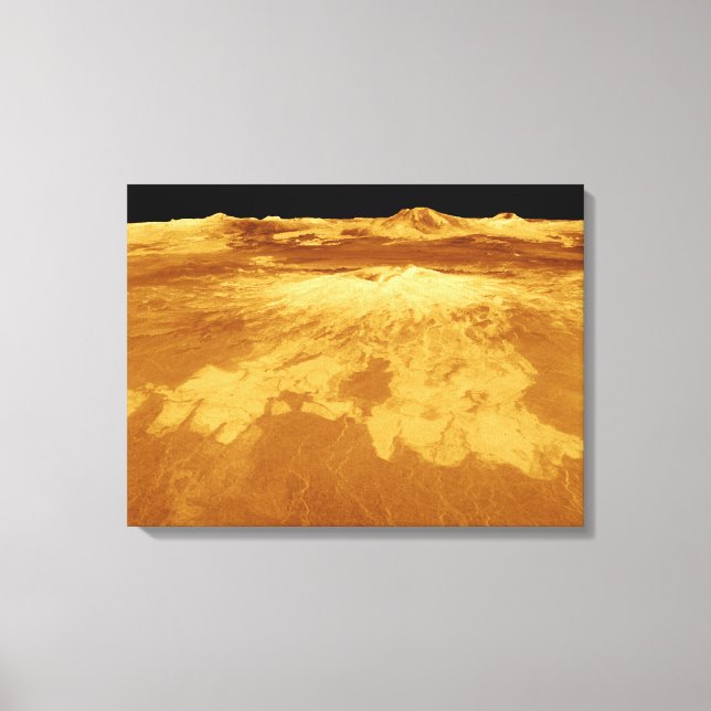3D Perspective View of Sapas Mons on Venus Canvas Print (Front)