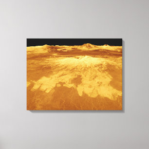 3D Perspective View of Sapas Mons on Venus Canvas Print