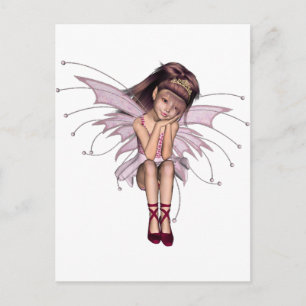3D Pink Pixie 3 Postcard