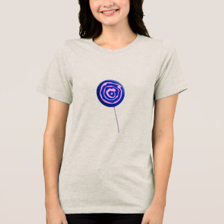 3D pink twirled lollipop Tri-Blend Shirt