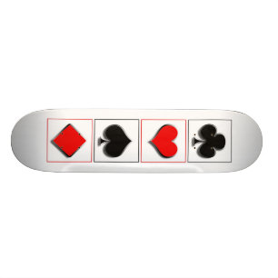 3D playing card suits Skateboard