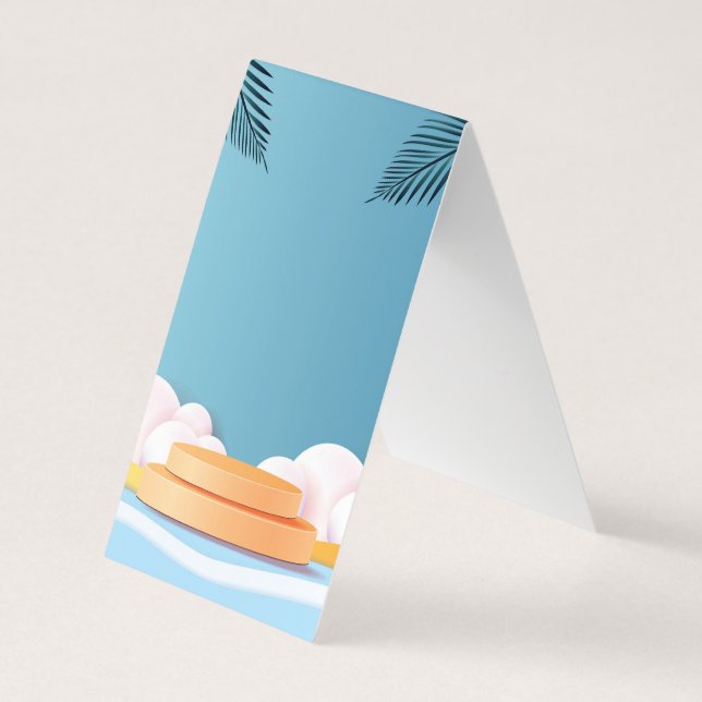 3d podium business card (Back)