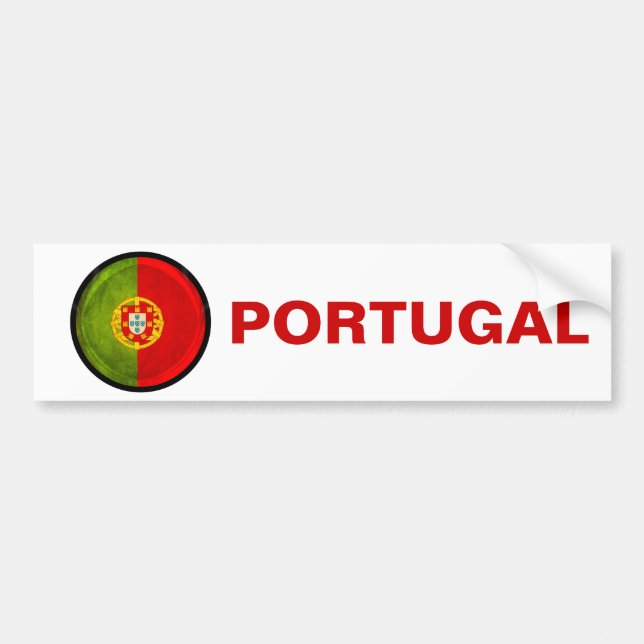 3D Portugal flag Bumper Sticker (Front)
