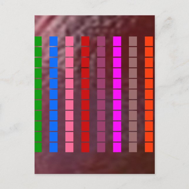 3D Pure Gold n Rainbow Patterns Postcard (Front)