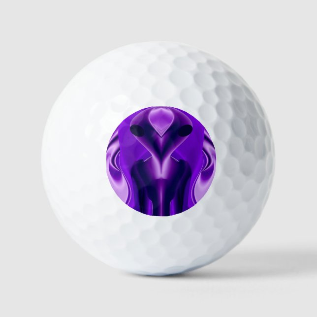 3D Purple Rainbow Dreams , Alien Golf Balls (Front)