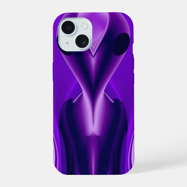 3D Purple Rainbow Dreams , Alien iPhone 15 Case (Back)