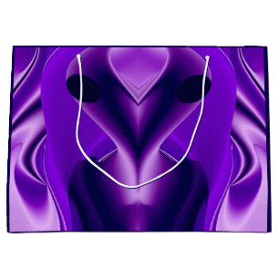 3D Purple Rainbow Dreams , Alien Large Gift Bag