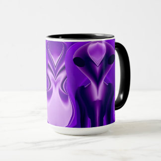3D Purple Rainbow Dreams , Alien Mug