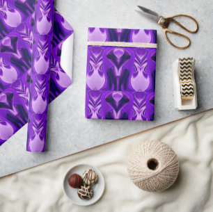 3D Purple Rainbow Dreams , Alien Wrapping Paper