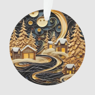 3d Quilling Effect Christmas Village Ornament