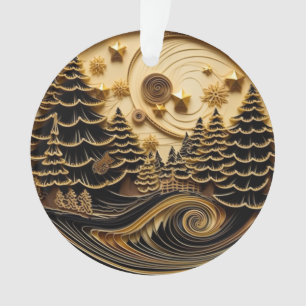 3d Quilling Effect Forest Ornament