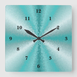3D Rainbow art Square Wall Clock