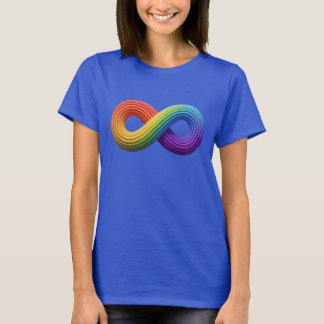 3D Rainbow Infinity Symbol Autism Neurodiversity T-Shirt