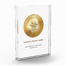 3D Realistic Gold Medal Custom Editable Award