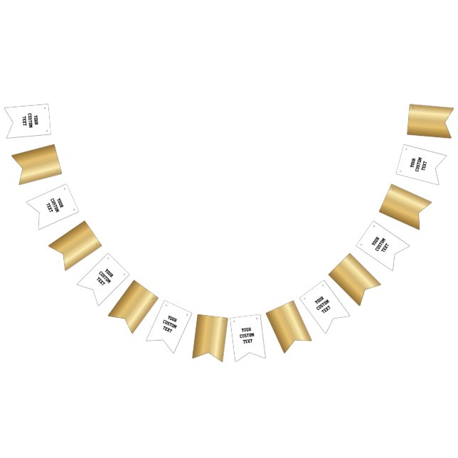 3D Realistic Gold Medal Custom Editable Award Bunting Flags (All)