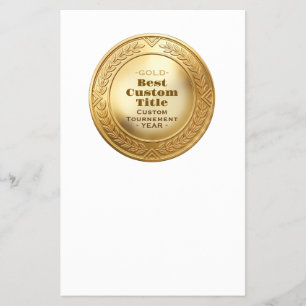 3D Realistic Gold Medal Custom Editable Award Flyer