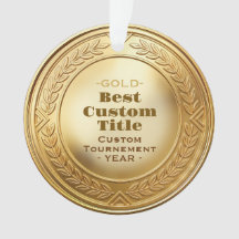 3D Realistic Gold Medal Custom Editable Award