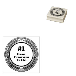 3D Realistic Gold Medal Custom Editable Award Rubber Stamp