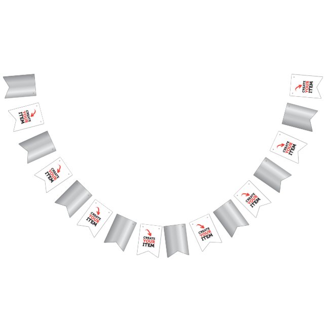 3D Realistic Silver Medal Custom Editable Award Bunting Flags (All)
