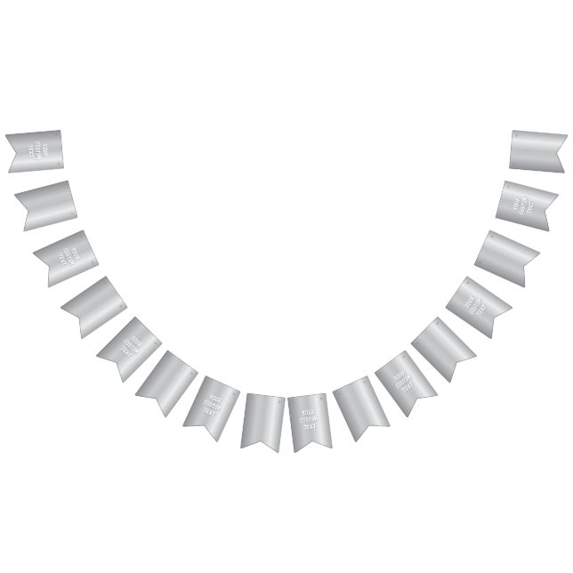 3D Realistic Silver Medal Custom Editable Award Bunting Flags (All)