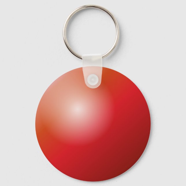 3D Red Ball Keychain (Front)