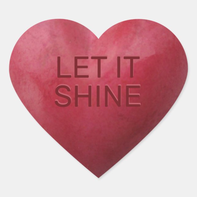 3D Red Candy Heart Message disant Stickers Cadeau (Devant)