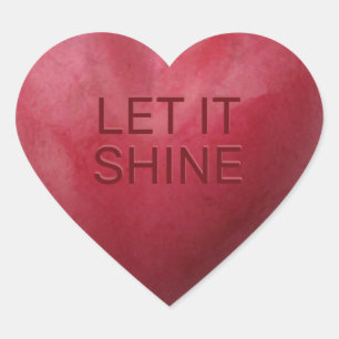 3D Red Candy Heart Message Saying Gift Stickers