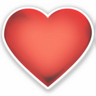 3D Red Foil Seal Heart Wedding love Award Medal