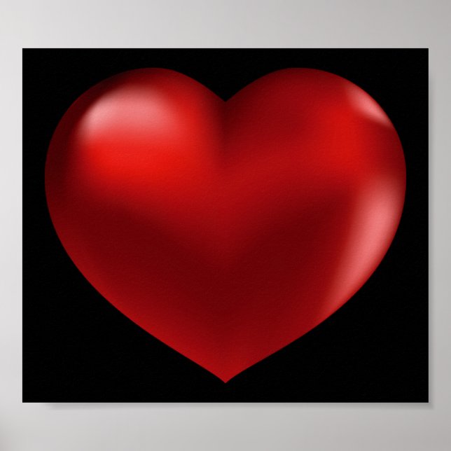 3D Red Heart Poster (Front)